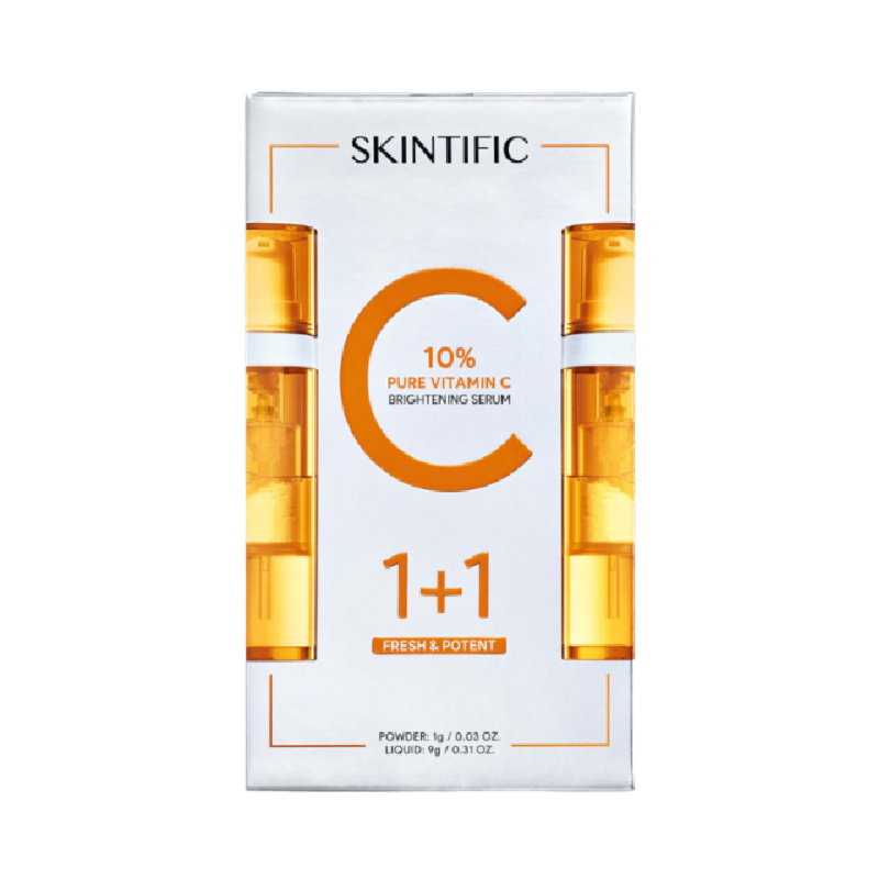 SKINTIFIC 10% Pure Vitamin C Brightening Serum - 1gr+9gr