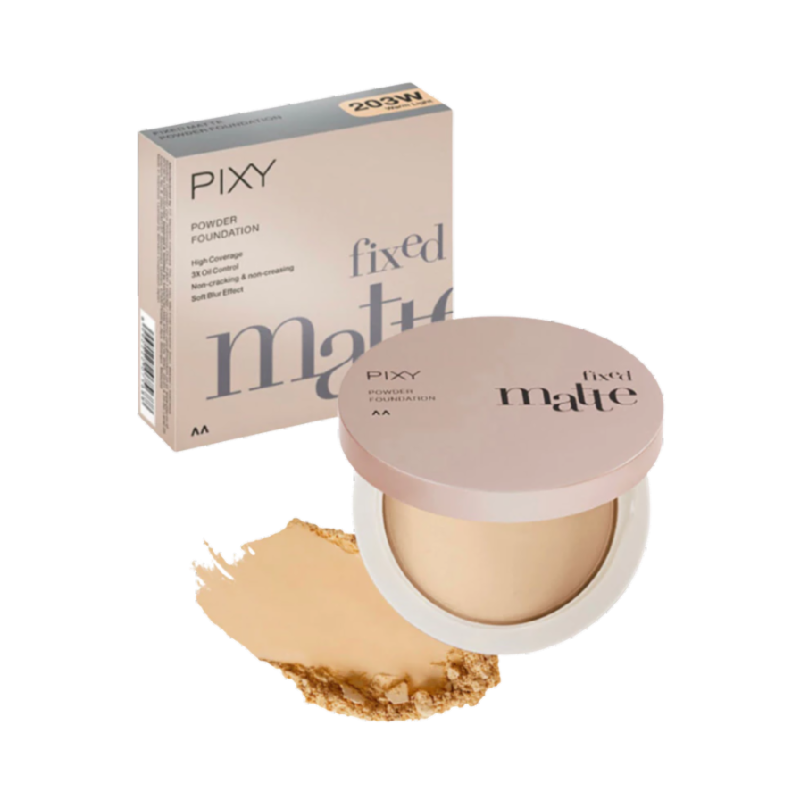 PIXY Fixed Matte Powder Foundation 203W Warm Light - 5gr