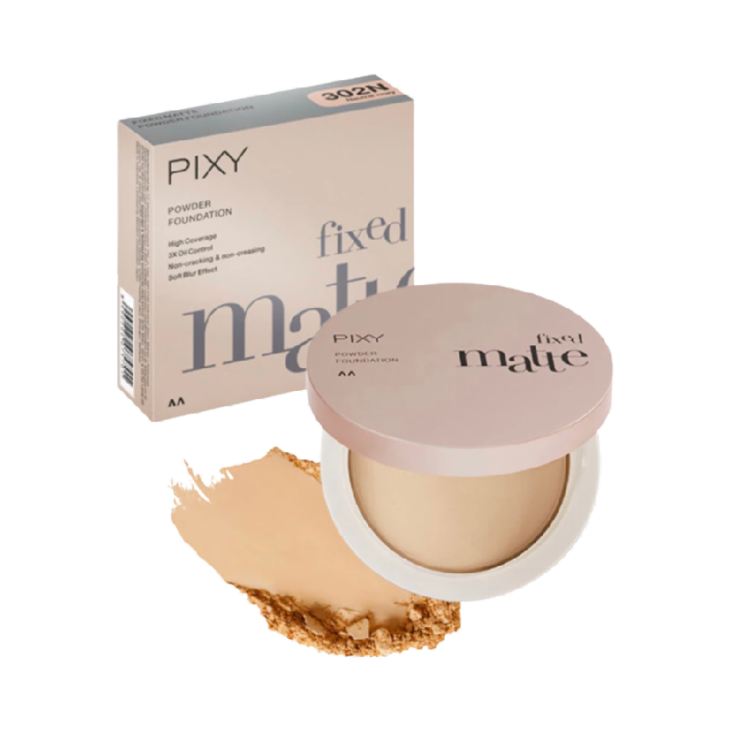 PIXY Fixed Matte Powder Foundation 302N Neutral Ivory - 5gr