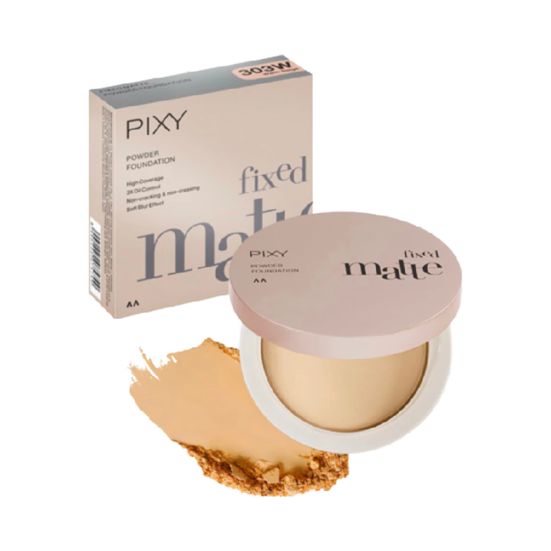 PIXY Fixed Matte Powder Foundation 303W Warm Beige - 5gr