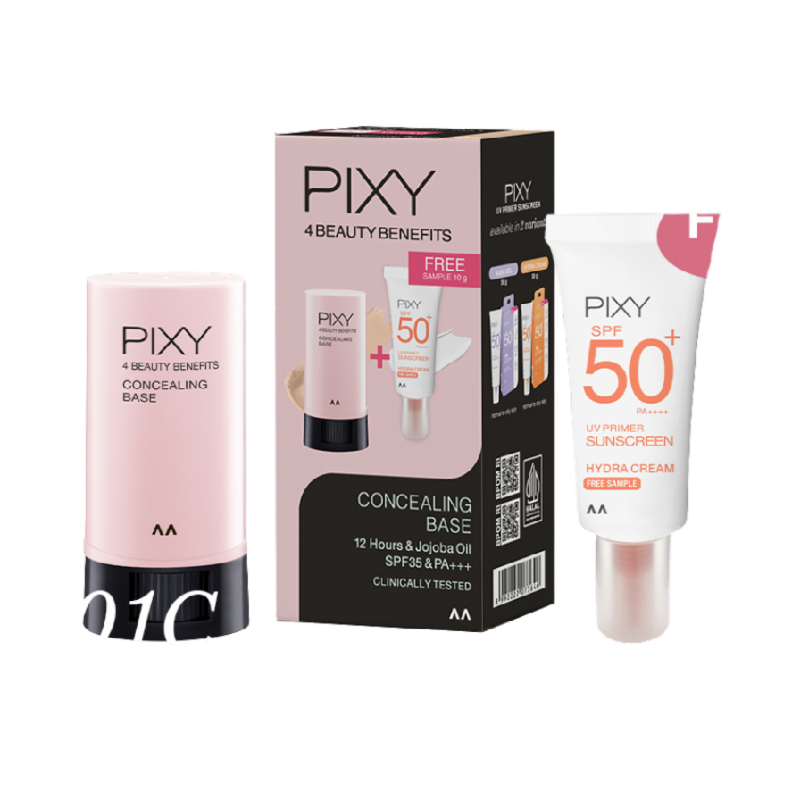 PIXY Concealing Base Free UV Primer Hydra Cream 203W Butter Cream - 9gr