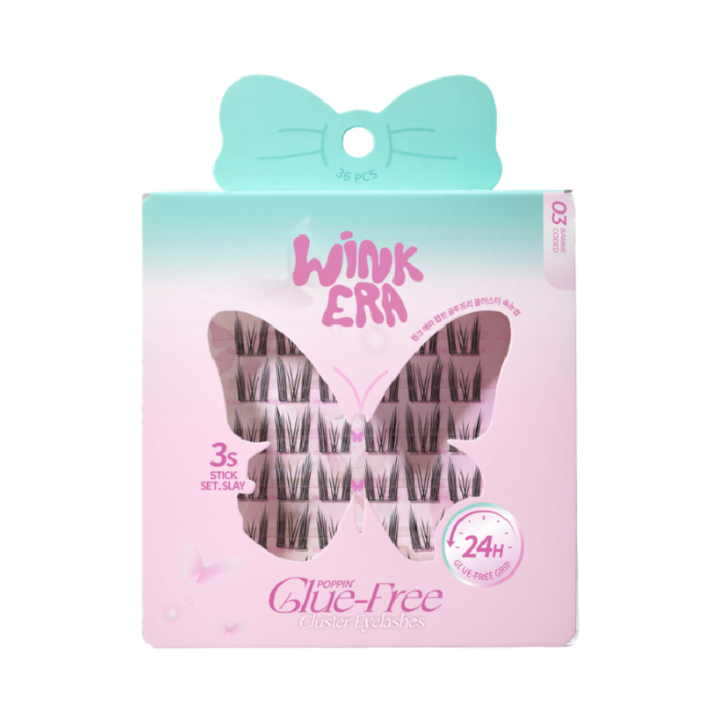 GLAMFIX Wink Era Poppin Glue Free Cluster Eyelashes 02 Lifting Slay - 36Pc/Box