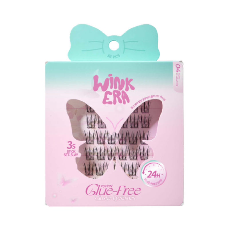 GLAMFIX Wink Era Poppin Glue Free Cluster Eyelashes 04 Main Character - 36Pc/Box