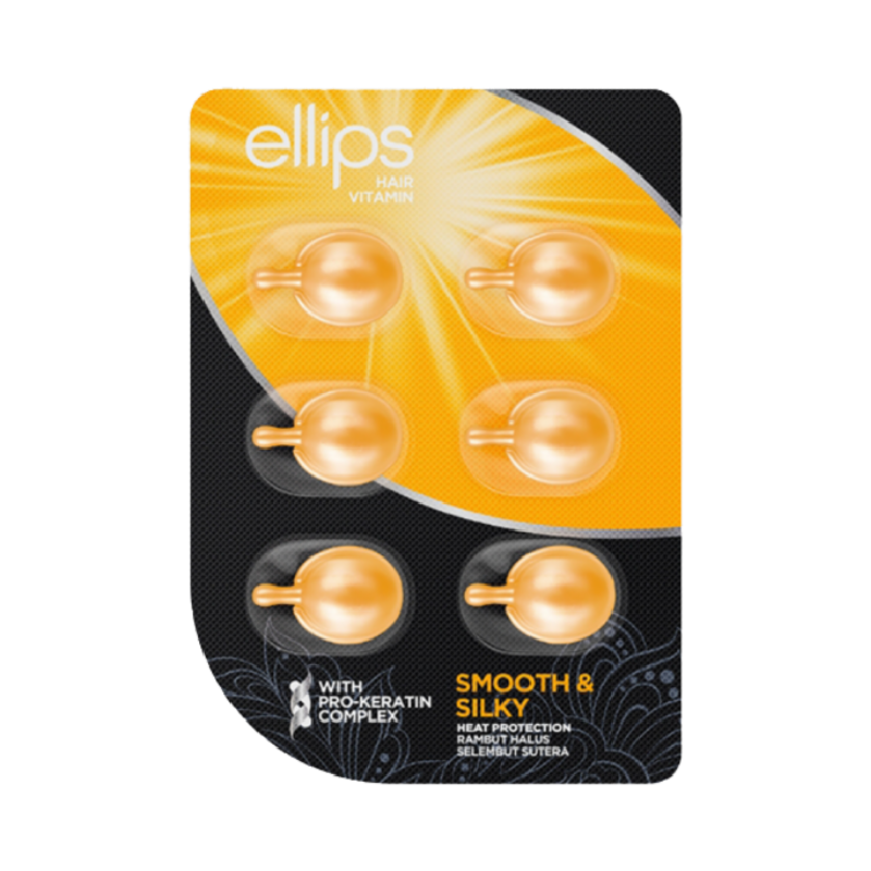 ELLIPS Hair Vitamin Pro Keratin Smooth & Shiny Sachet 6 Kapsul - 1ml