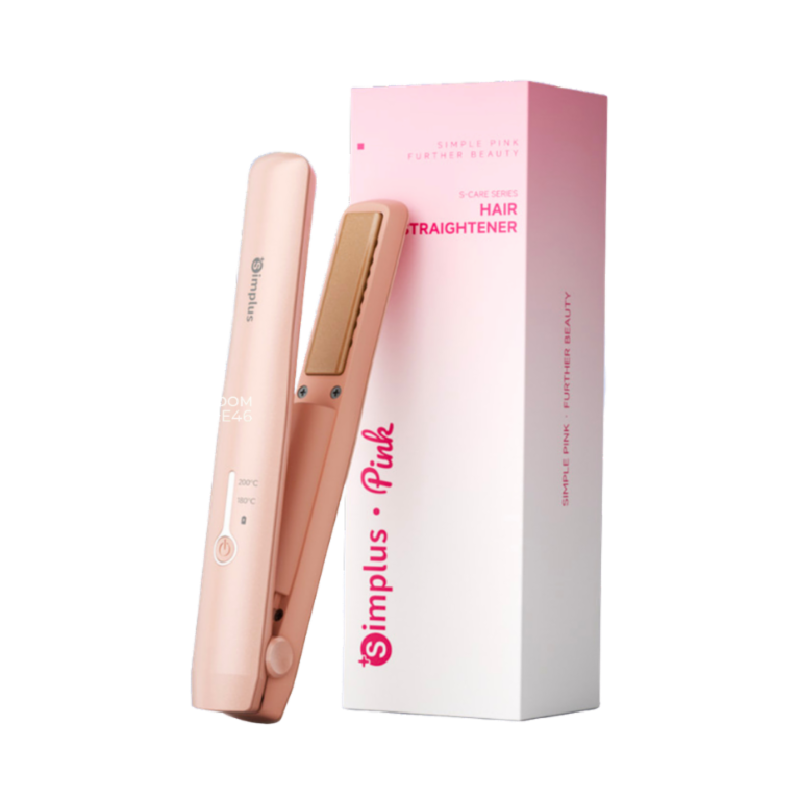 SIMPLUS PINK 3in1 Cordless Catokan Pelurus Portabel Pearl Pink Cordless