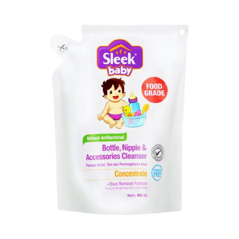 SLEEK Baby Bottle & Nipple Accessories Cleanser Pouch Refill - 450ml