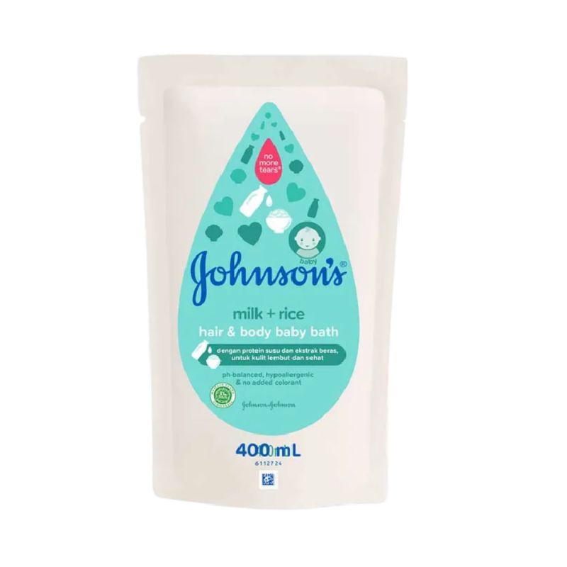 JOHNSON Baby Bath Milk + Rice Refill - 400ml