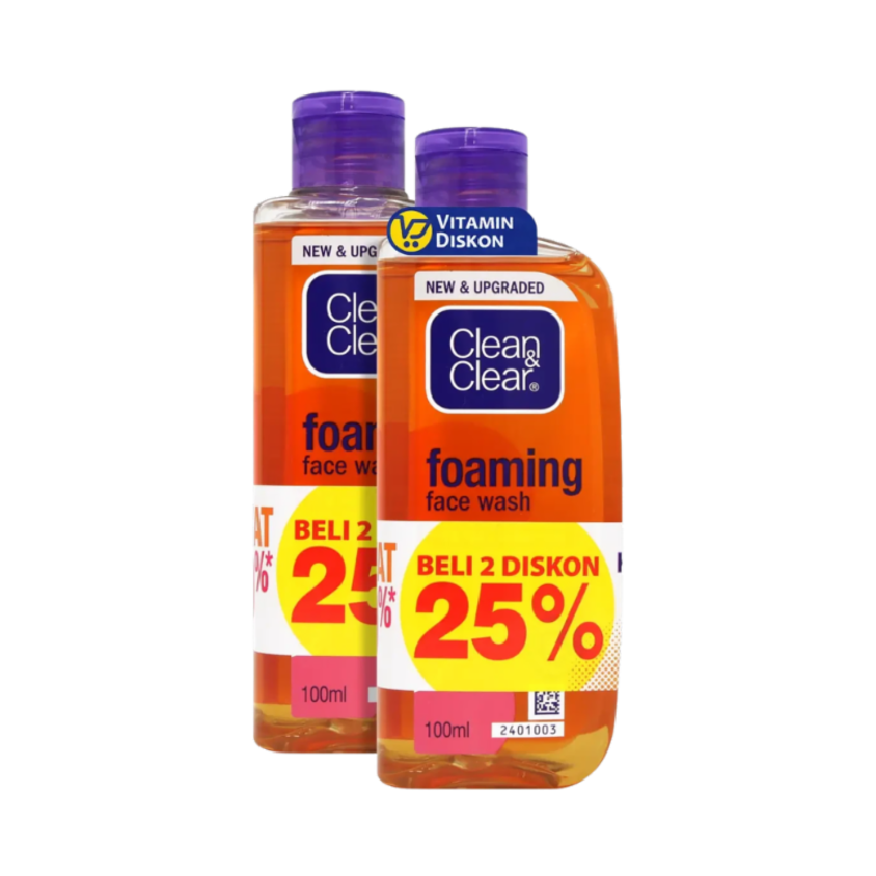 CLEAN & CLEAR Foaming Face Wash Twin Pack - 100ml
