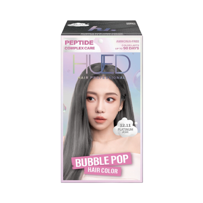 HUED Bubble Pop Hair Color 12.11 Platinum Ash - 55ml+55ml+10ml