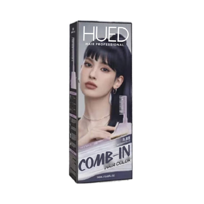 HUED Hi Sleek Comb-in Hair Color 3.88 Midnight Blue - 80ml+70ml+10ml