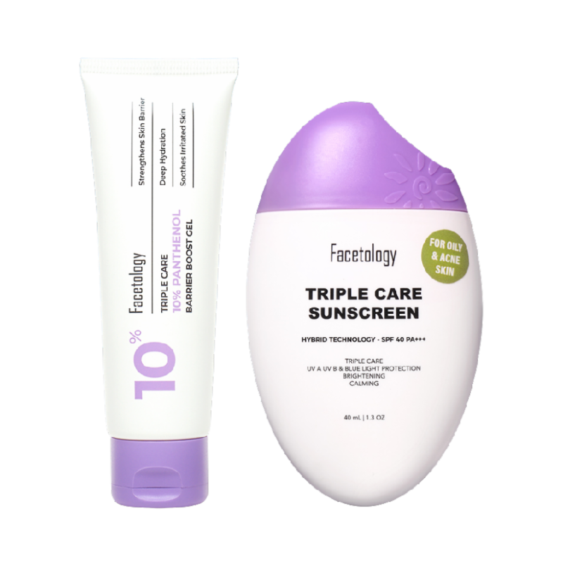 FACETOLOGY Triple Care Sunscreen SPF 40 For Oily Skin B1G1 - 40ml