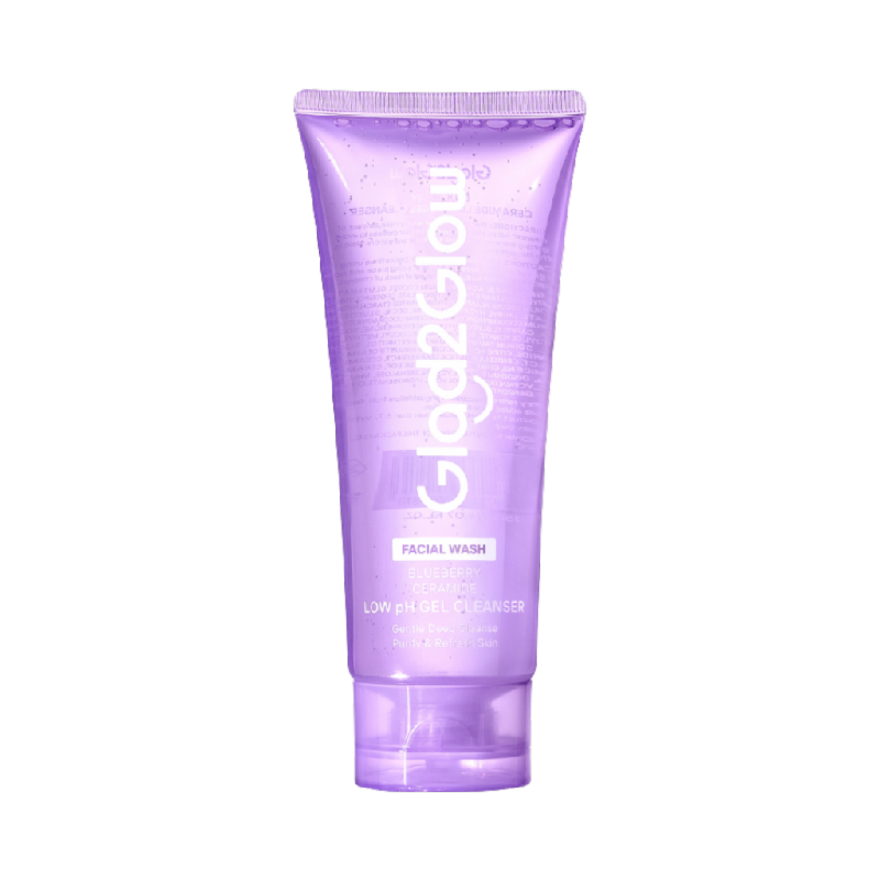 GLAD2GLOW Blueberry Ceramide Low PH Gel Cleanser - 100ml