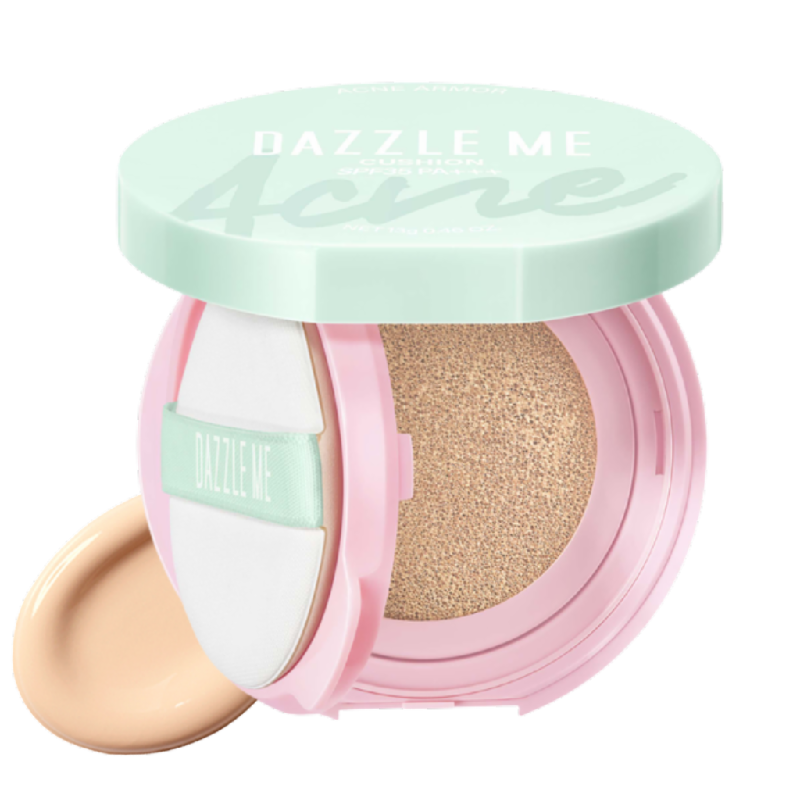 DAZZLE ME Acne Armor Puff Perfection Cushion C01 Light Fair - 13gr