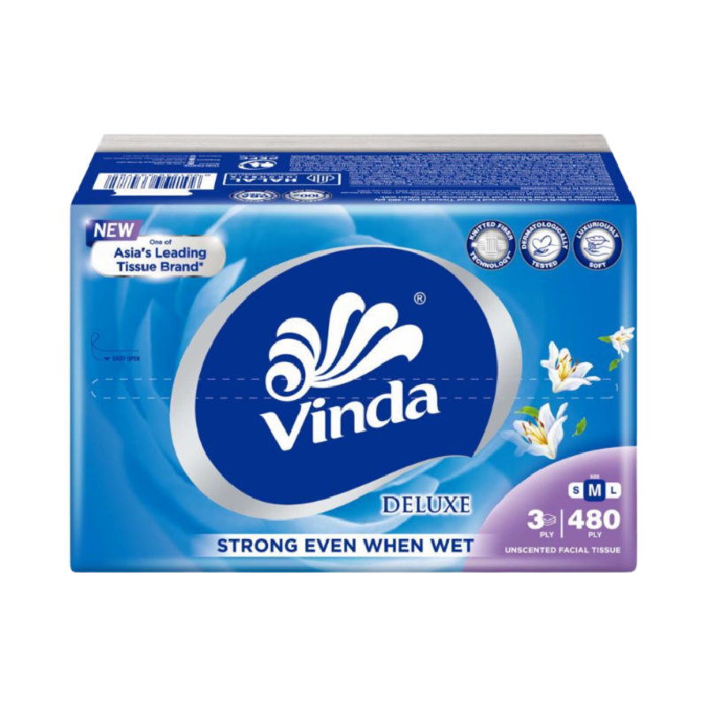 VINDA Deluxe Facial Tissue - 3 Ply 480 Sheets