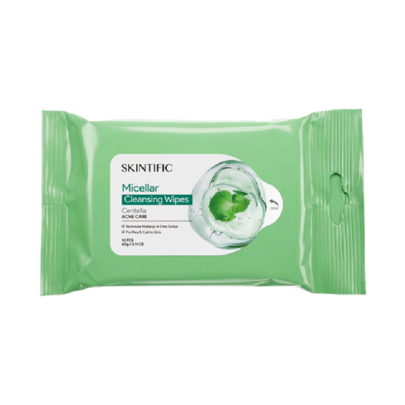 SKINTIFIC Centella Micellar Cleansing Wipes - 60gr