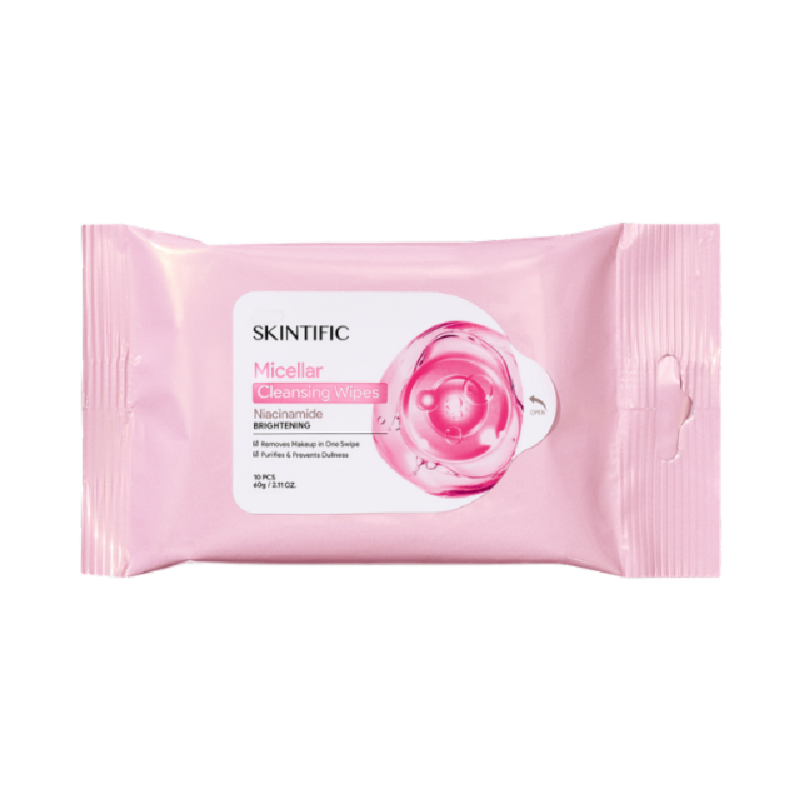 SKINTIFIC Niacinamide Micellar Cleansing Wipes - 60gr