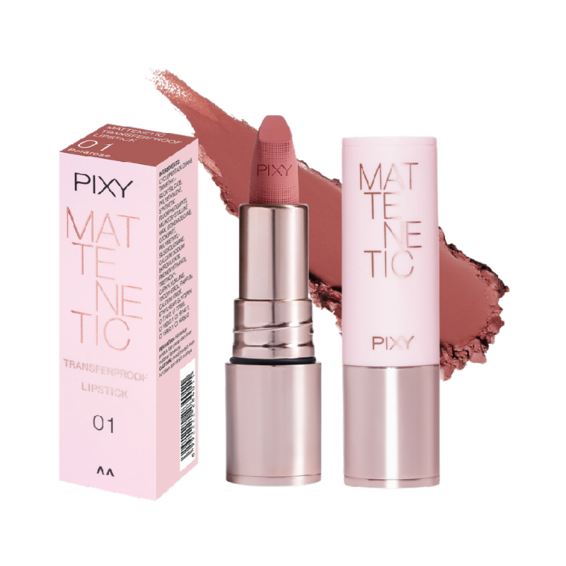 PIXY Matenetic Transferproof Lipstick 01 Polarose - 3gr
