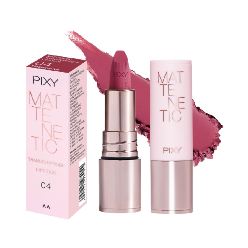 PIXY Matenetic Transferproof Lipstick 04 Megamauve - 3gr