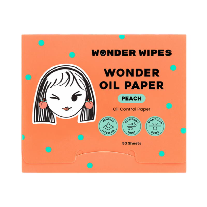 WONDER WIPES Wonder Oil Paper Peach - 50sheets