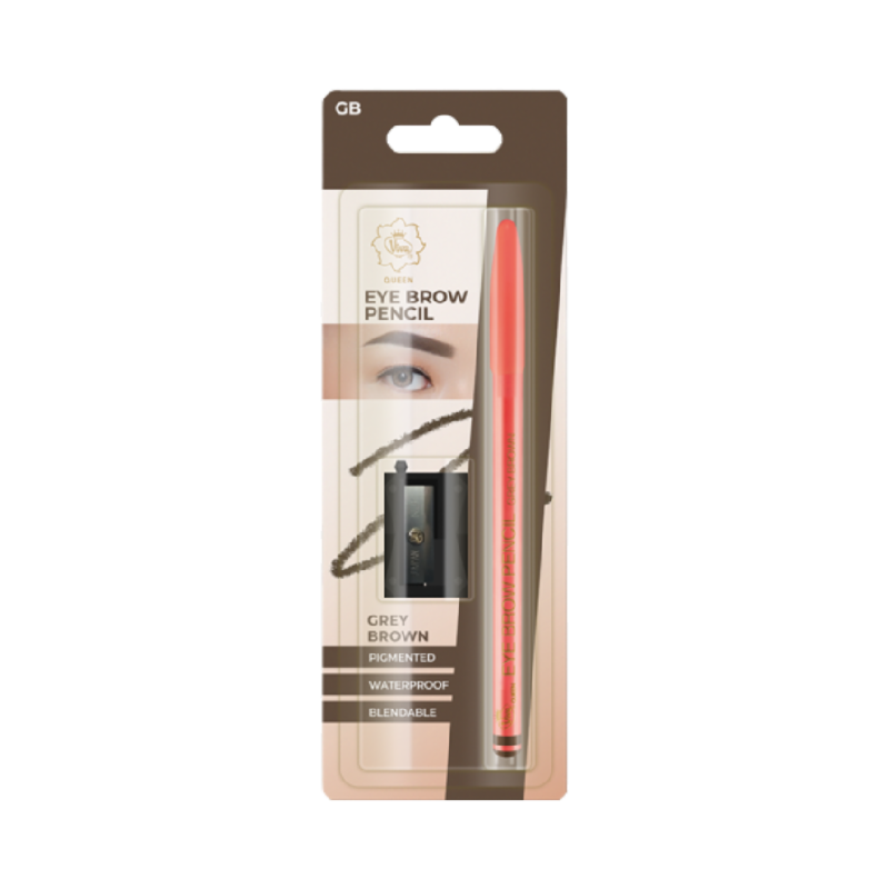 VIVA Queen Eyebrow Pencil With Spoolie Grey Brown - 1.3gr