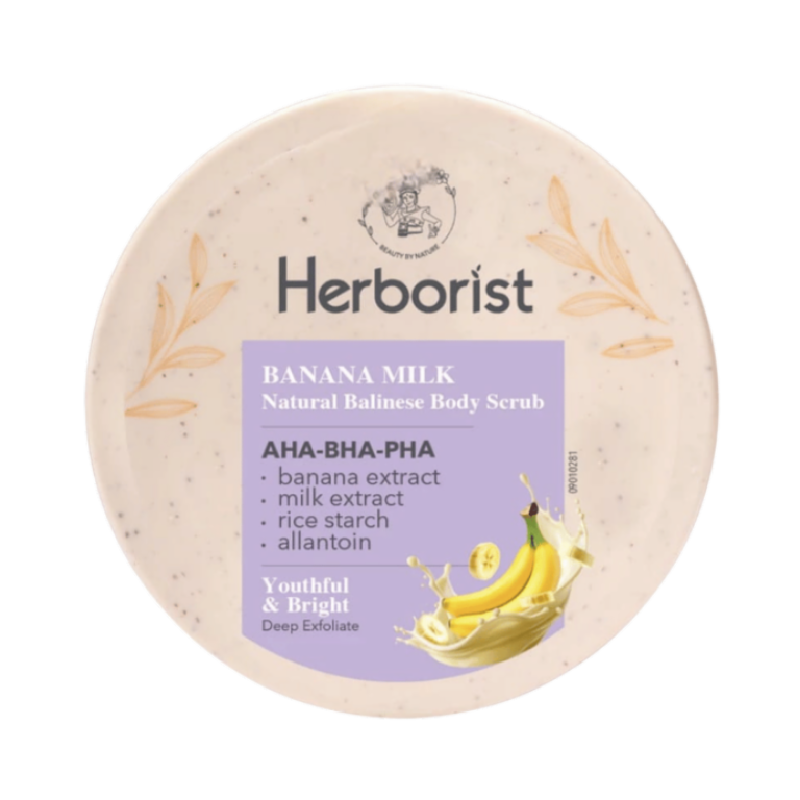 HERBORIST Natural Balinese Body Scrub Banana Milk - 200gr