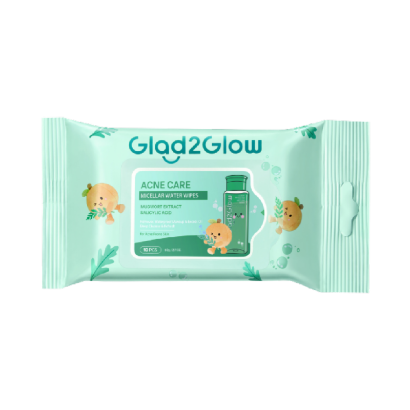 GLAD2GLOW Acne Care Micellar Water Wipes - 60gr