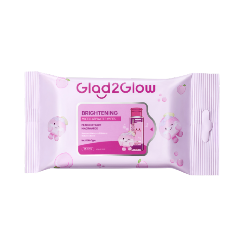 GLAD2GLOW Brightening Micellar Water Wipes - 60gr