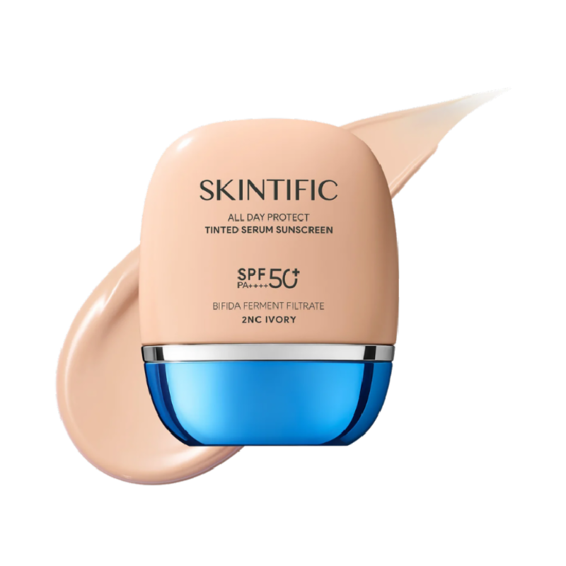 SKINTIFIC All Day Protect Tinted Serum Sunscreen SPF 50 2NC Ivory - 30gr