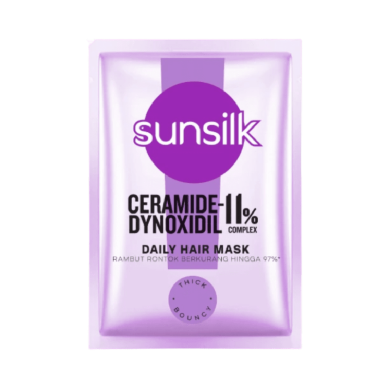 SUNSILK Thick & Bouncy Daily Mask Ceramide-Dynoxidil - 12x60ml