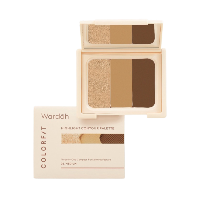 WARDAH Colorfit Hightlight Contour Pallete 02 Medium - 9gr