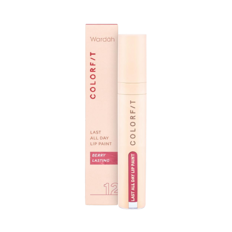WARDAH Colorfit Last All Day Lip Paint 12 Berry Lasting - 4.2gr