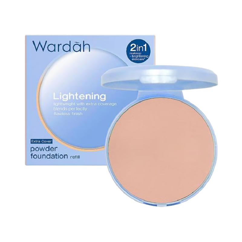 WARDAH Lightening Refill Powder Foundation Extra Cover 02 Pink Beige (31C) - 10gr